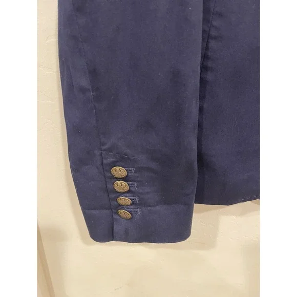 Banana Republic Women's Navy Blue Double Breasted Blazer Brass Buttons Size‎ 2 - Picture 7 of 11